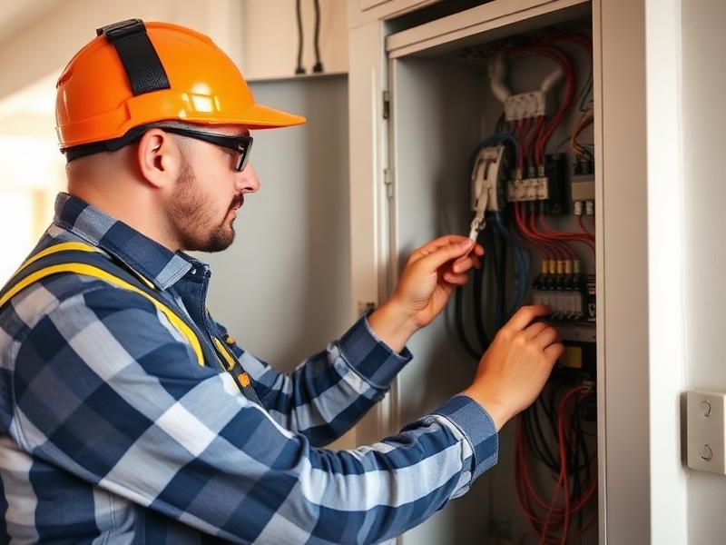 Electricista realizando mantenimiento eléctrico preventivo en Quito